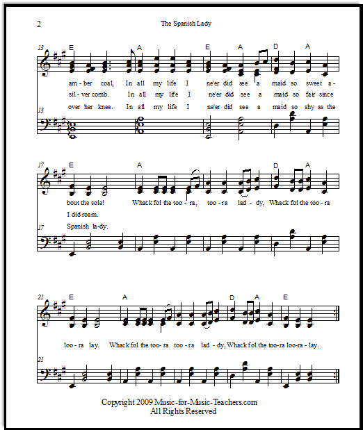 vocal sheet