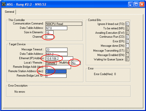 rslogix 500 msg