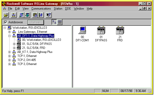using rslinx