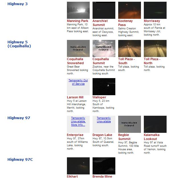 highway road conditions