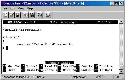 text editor pico