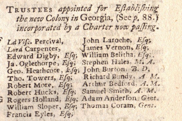 colonies 1732