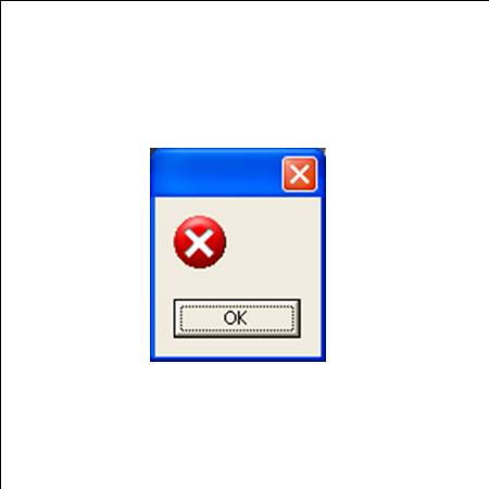 error message