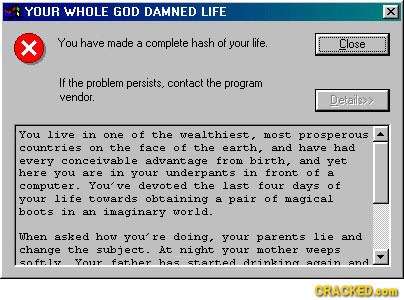 error message