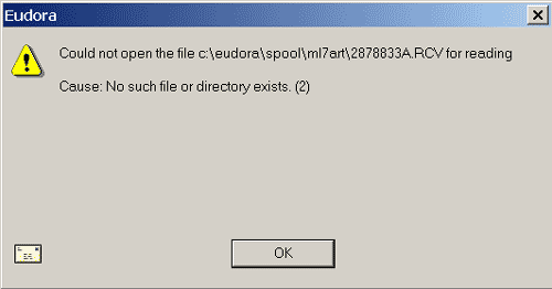 error message