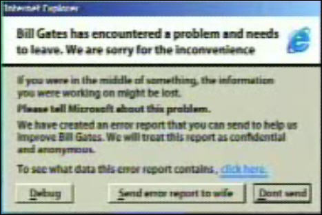 error message