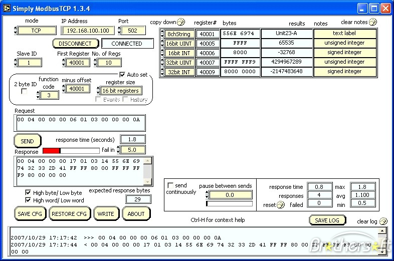 modbus tcp/ip