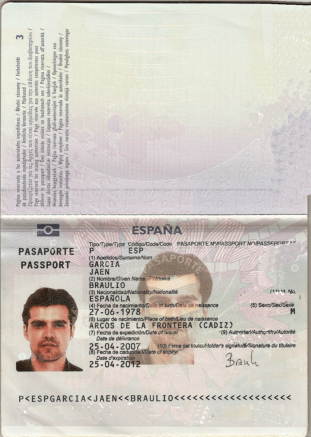 pasaporte dni