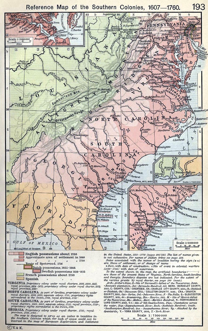 south carolina 1760