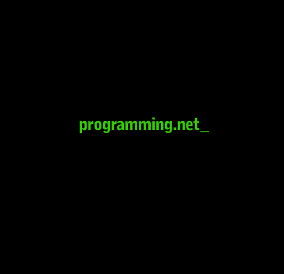 programming .net