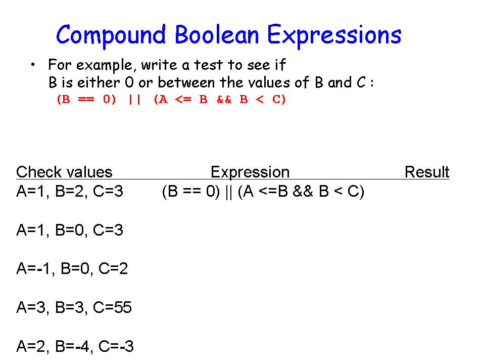 boolean expression