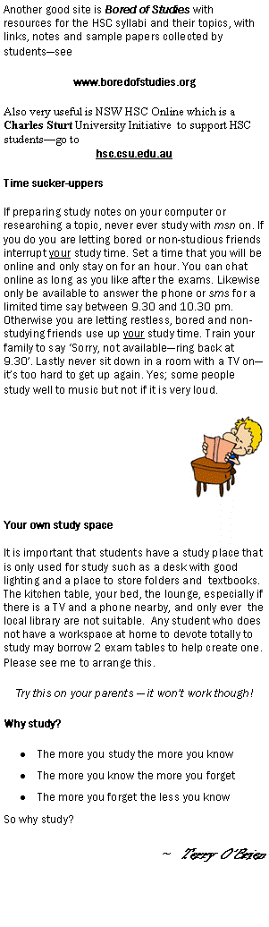 hsc bored of studies