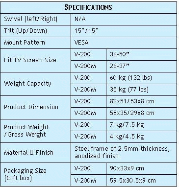 lcd plasma wall bracket