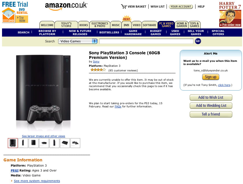 ps3 pre order