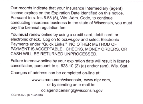 insurance license renewal