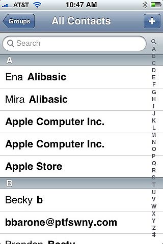 synch contacts