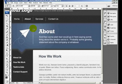 psd convert to html