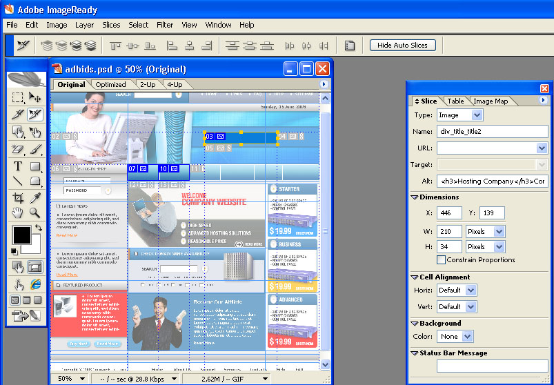 psd convert to html