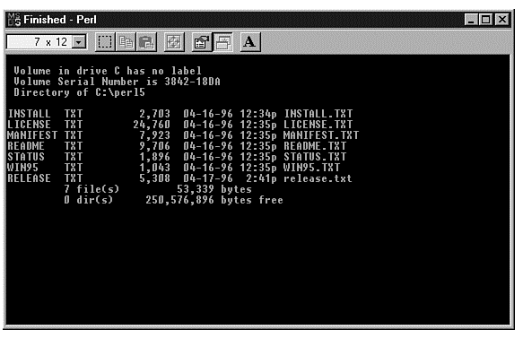 perl list directory